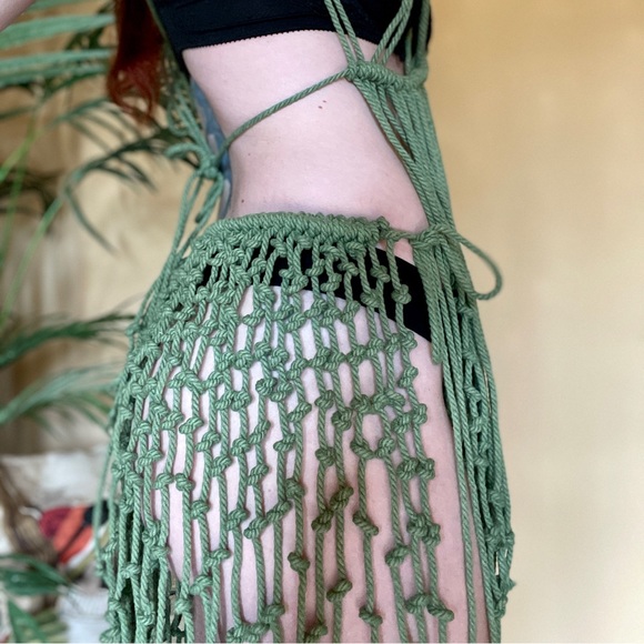 Handmade Macramé Wrap Around Rope Skirt - Picture 8 of 16